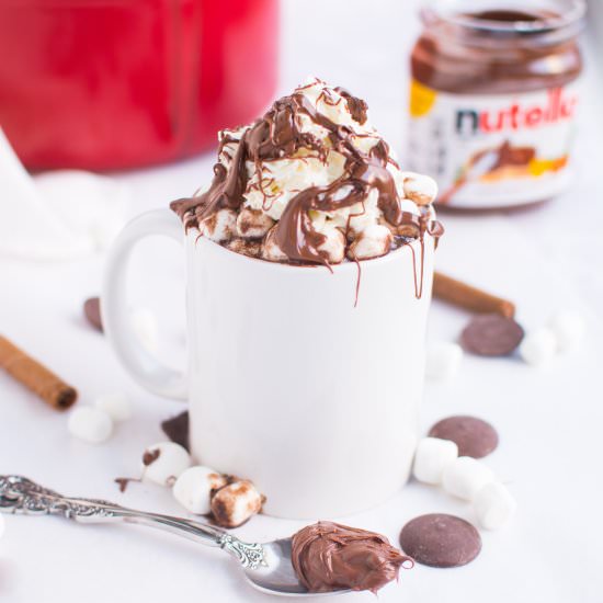 Nutella Eggnog Hot Chocolate