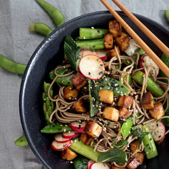 amazing miso soba noodle salad