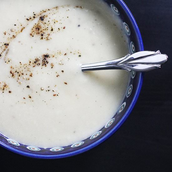 silky smooth cauliflower soup