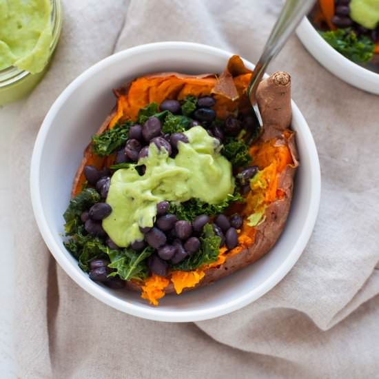 Vegan Loaded Sweet Potato