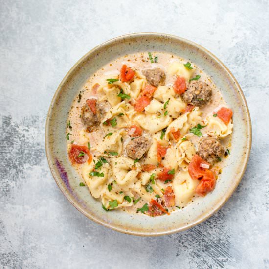 Italian Sausage Tortellini Soup