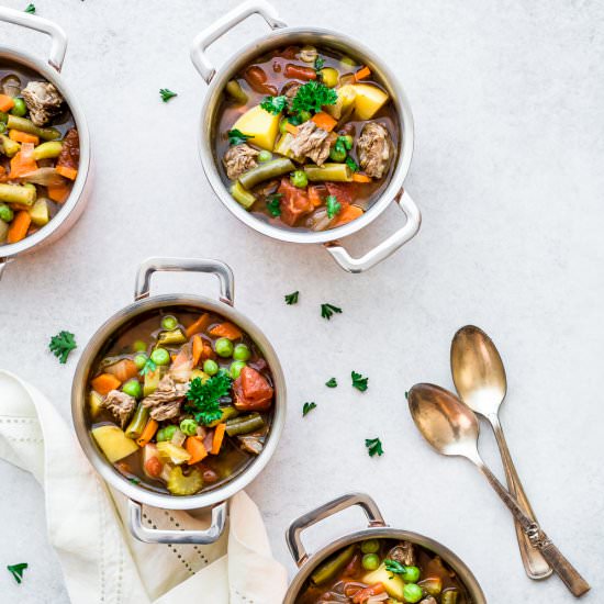 Slow Cooker Vegetable Beef Soup