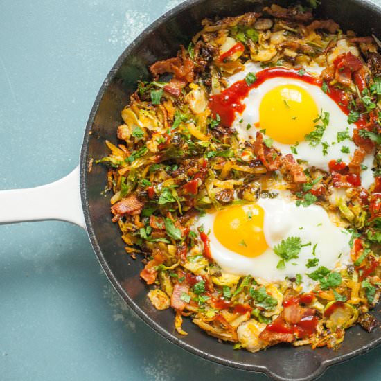 Brussels Sprouts Breakfast Skillet