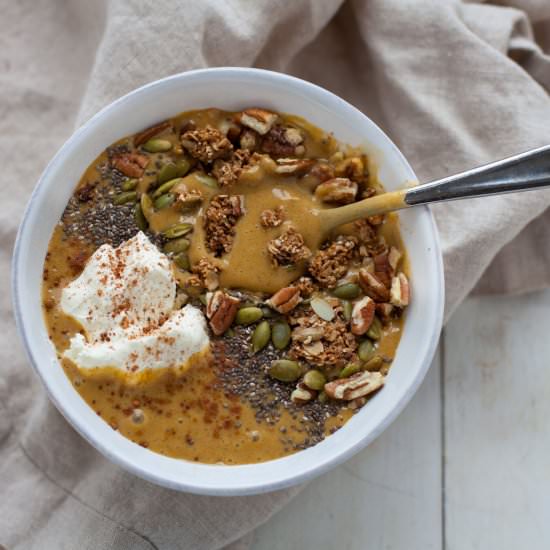 Pumpkin Pie Smoothie Bowl