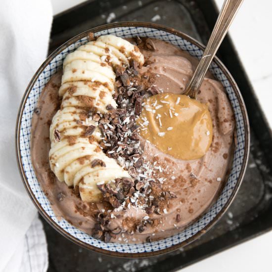 Cocoa Banana Yogurt with Coconut