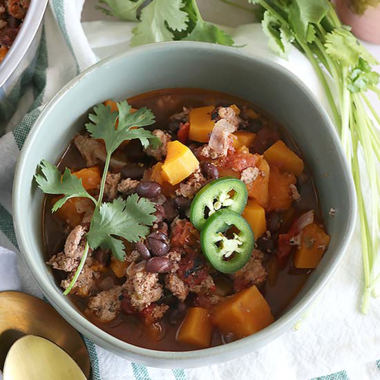 Butternut Squash Turkey Chili