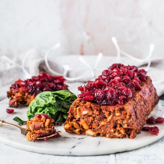 Vegan Red Lentil Nut Roast