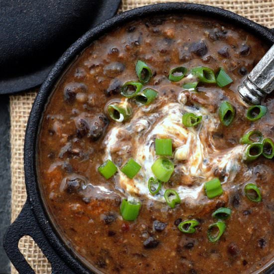 Black Bean & Bacon Soup