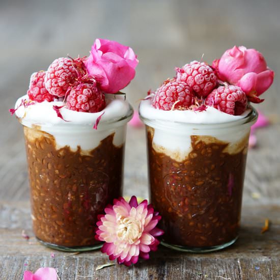 Chocolate Flax Seed Pudding