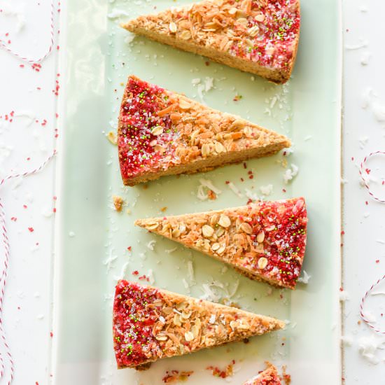 Oatmeal Coconut Shortbread Wedges