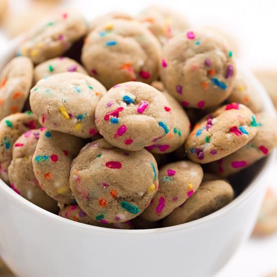 Mini Soft Funfetti Cookies