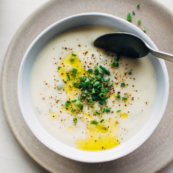 Creamy Parsnip and Chive Soup