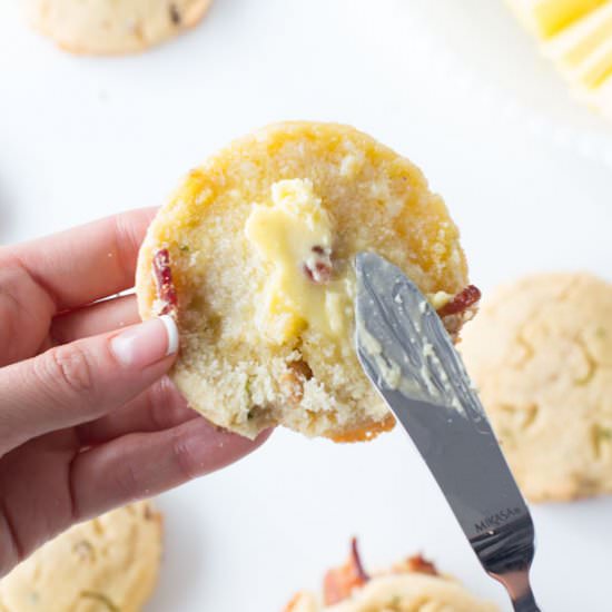 Paleo Bacon and Chive Biscuits