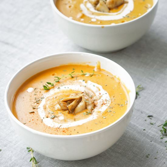King Oyster Mushroom Bisque