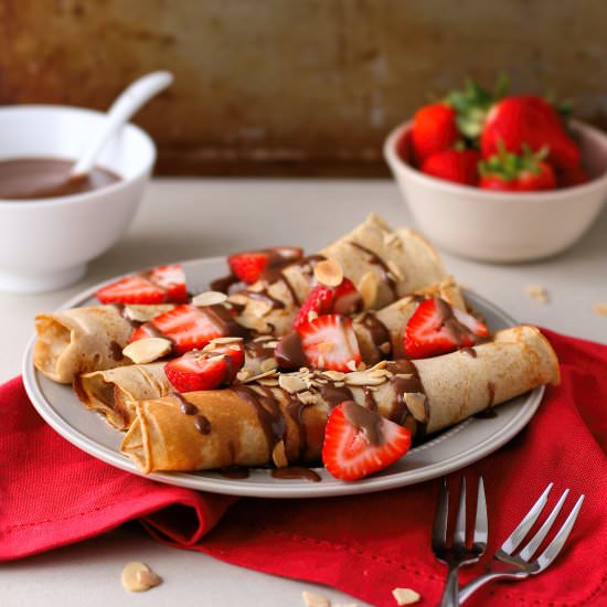 Buckwheat Crepes with Ganache