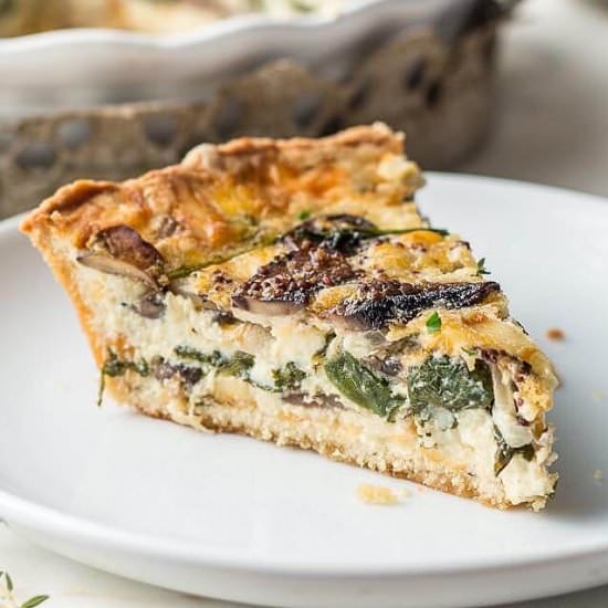 Spinach and Mushroom Quiche