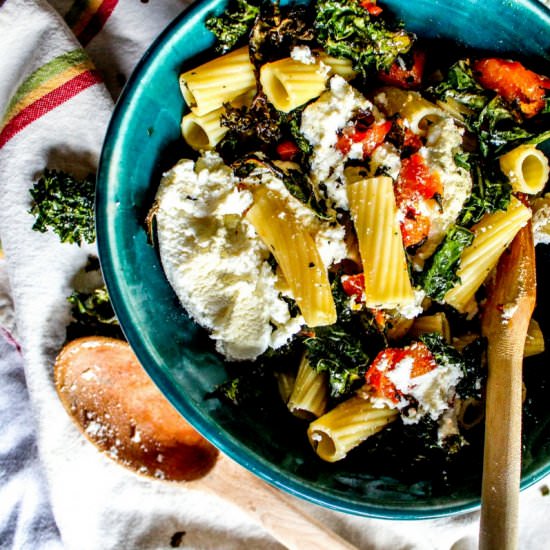 Roasted Butternut & Kale Pasta