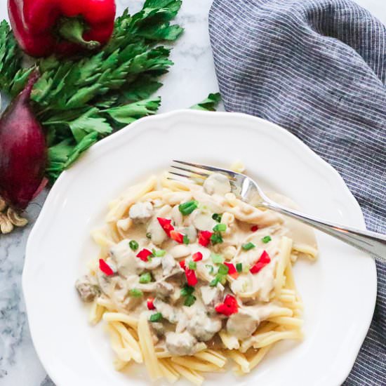 Ultra Creamy Vegan Stroganoff