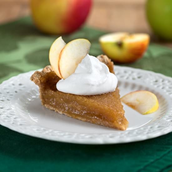 Vegan Apple Vinegar Custard Pie
