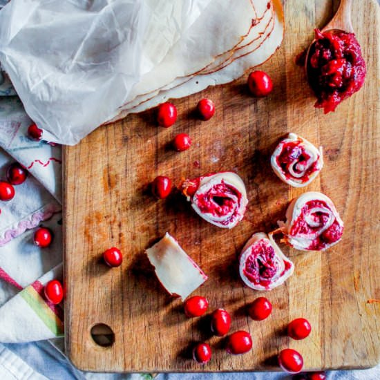 Turkey and Cranberry Pinwheels