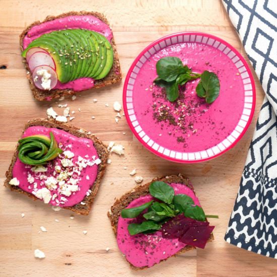 pink beetroot spread