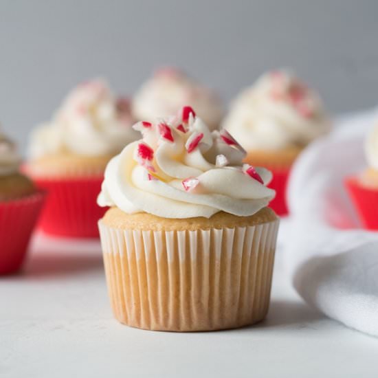 White Peppermint Cupcakes