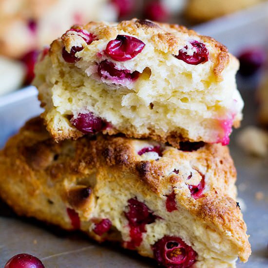 Cranberry White Chocolate Scones