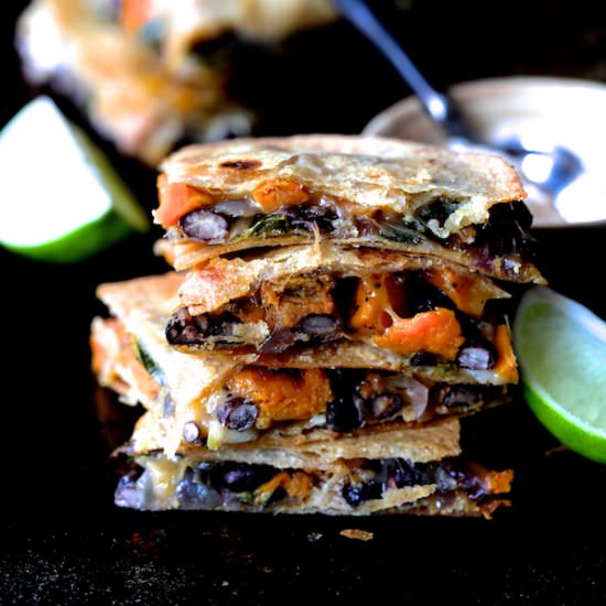 Sweet Potato Black Bean Quesadillas