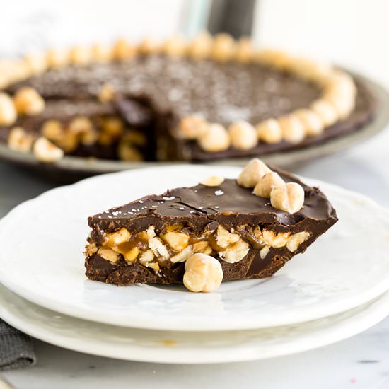 Chocolate Hazelnut Caramel Bark
