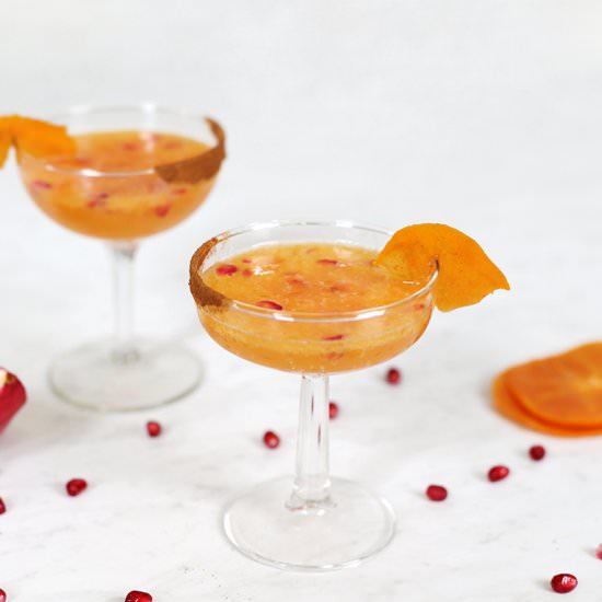 Persimmon Pomegranate Mocktail