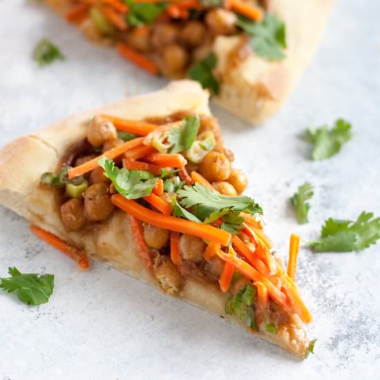 Vegan Thai Chickpea Pizza