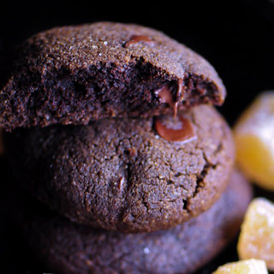 Chocolate Gingerbread Cookies (GF)