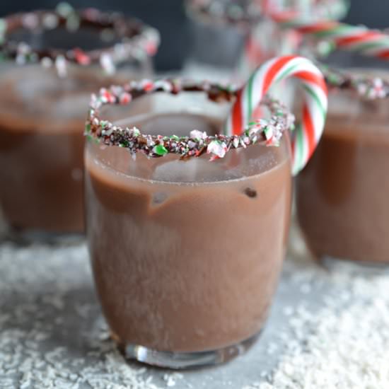 Iced Peppermint Hot Chocolate