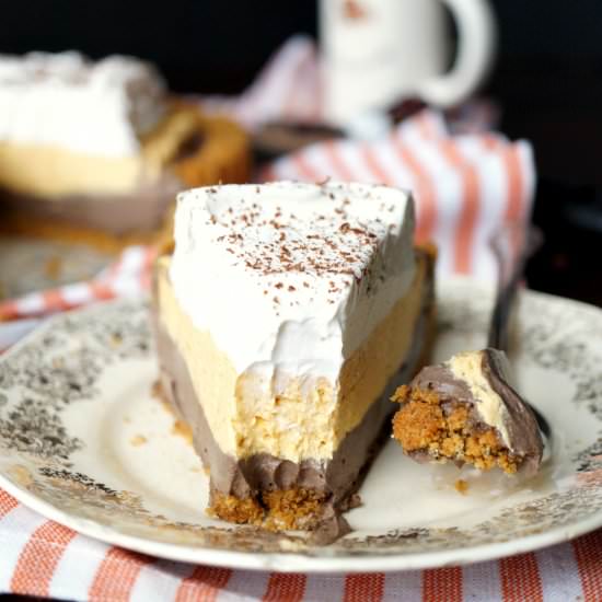 No Bake Pumpkin Chocolate Cheesecake