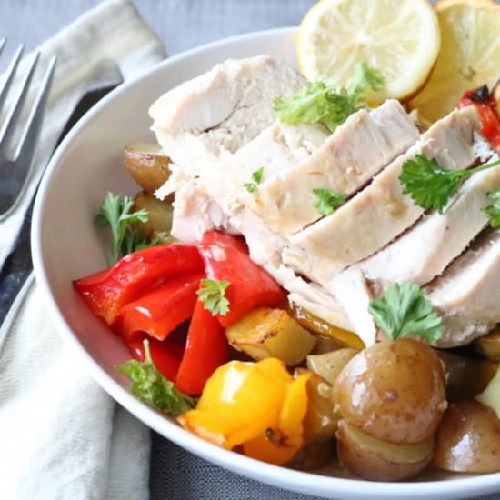 One Pan Lemon Garlic Chicken