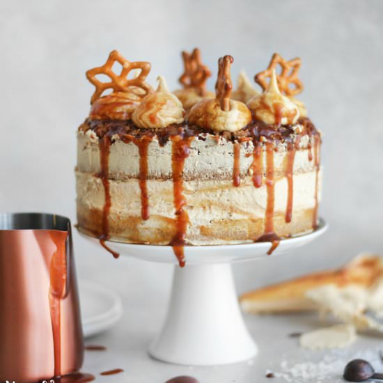 Caramel Pretzel Cake