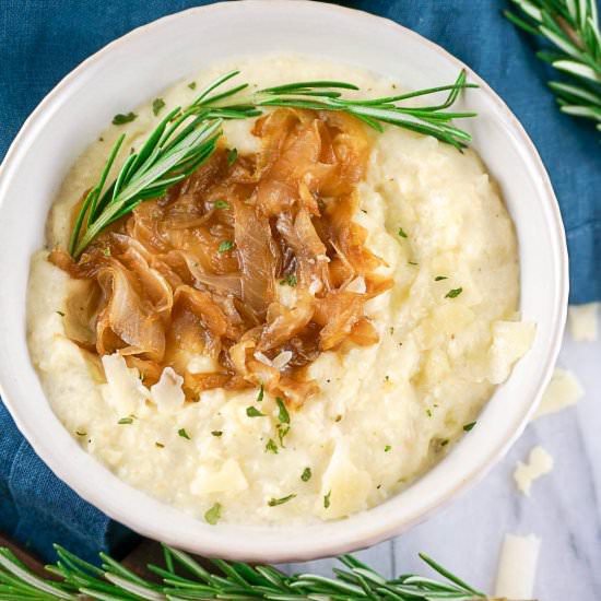 French Onion Cauliflower Mash