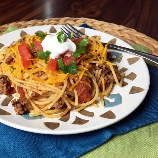 Simple Taco Spaghetti
