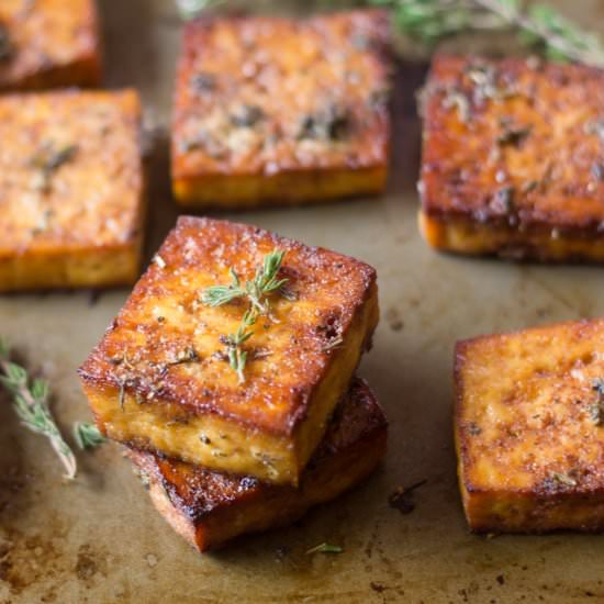 Lemon & Herb Baked Tofu