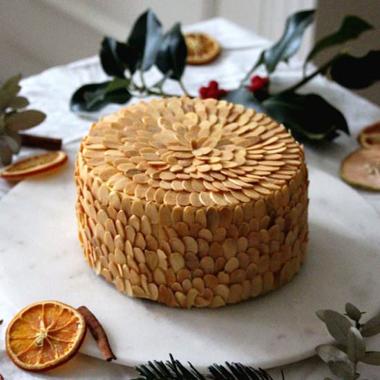 Salted Caramel and Pear Layer Cake
