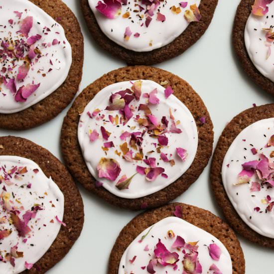 Cardamom Rose Gingersnaps