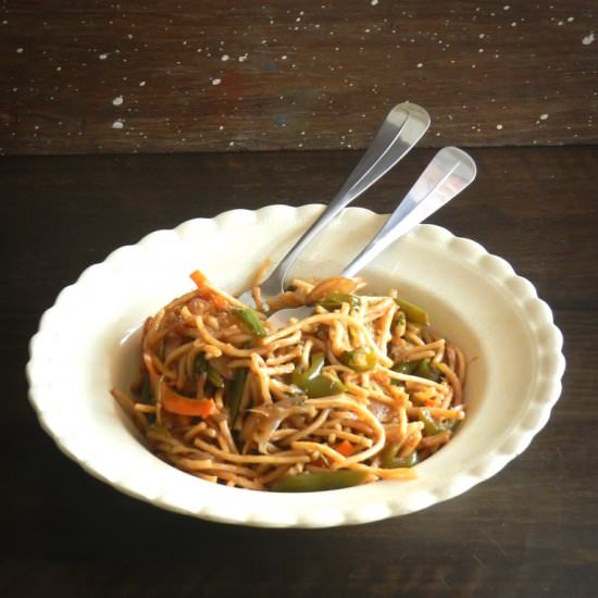 Vegetable Hakka Noodles