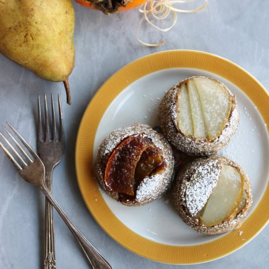 Pear and Persimmon Cakes