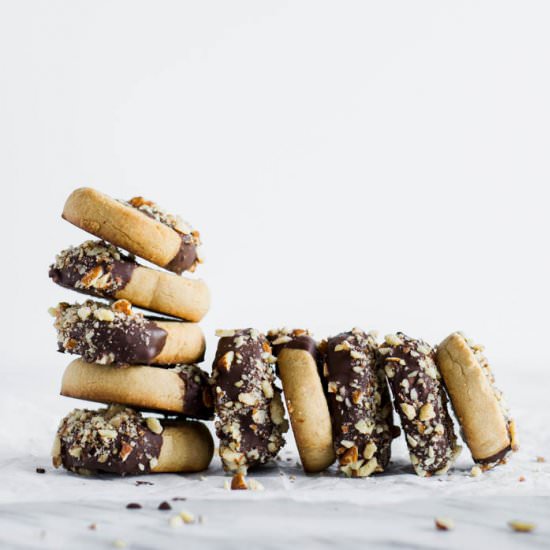 Espresso Almond Shortbread Cookies
