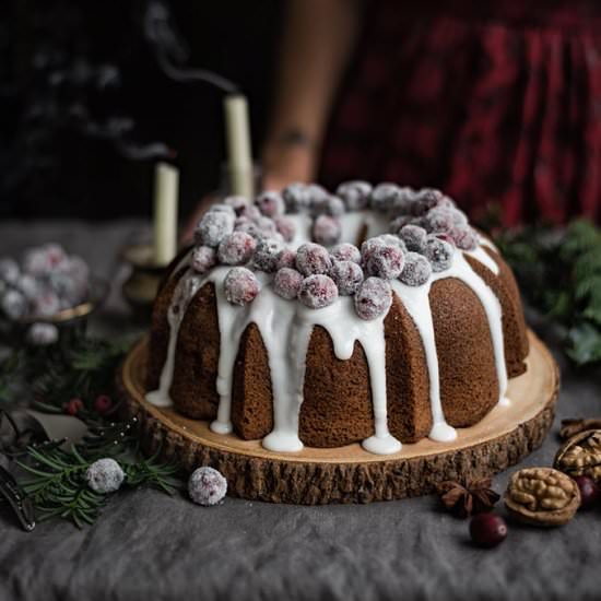 Cranberry Walnut Bundt Cake