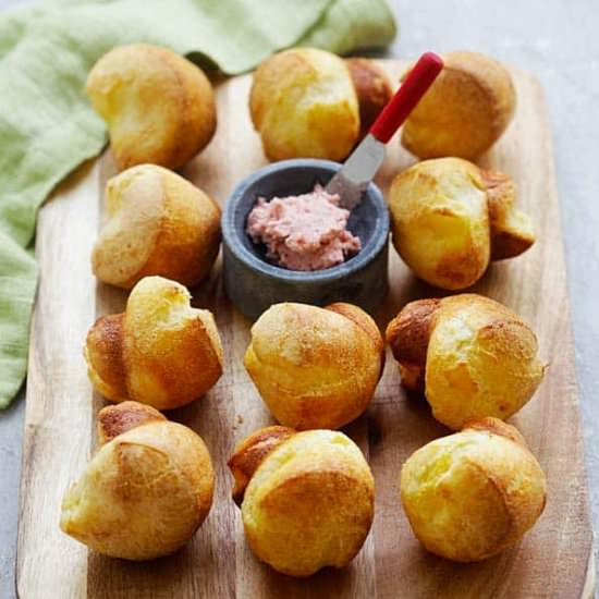 Popovers with Strawberry Butter