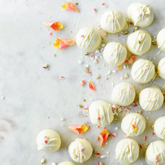 White Chocolate Covered Cheesecake
