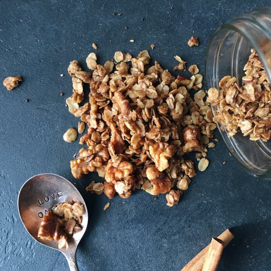 Roasted Walnut and Maple Granola