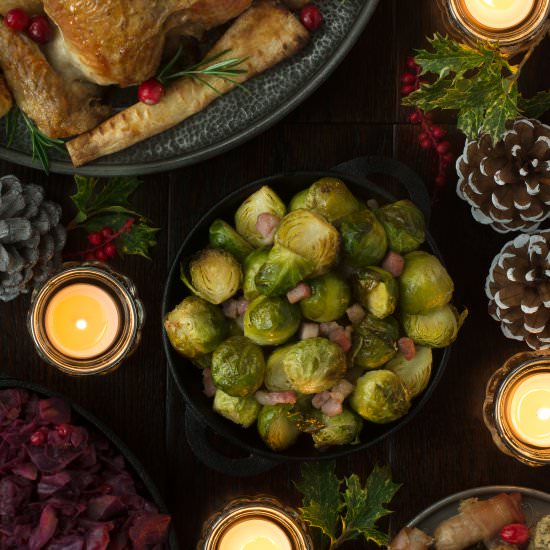 Honey Roasted Sprouts with Pancetta