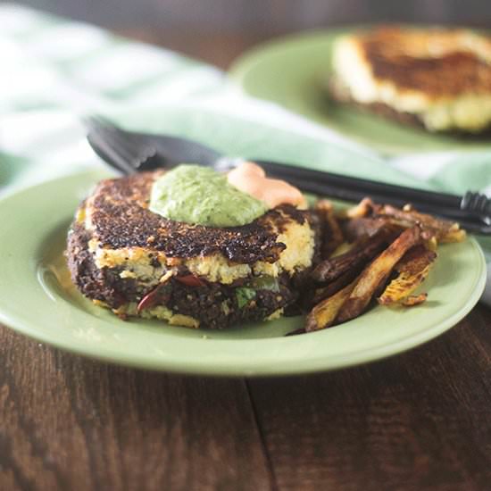 GF Black Bean Cauliflower Burger